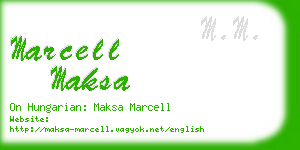marcell maksa business card